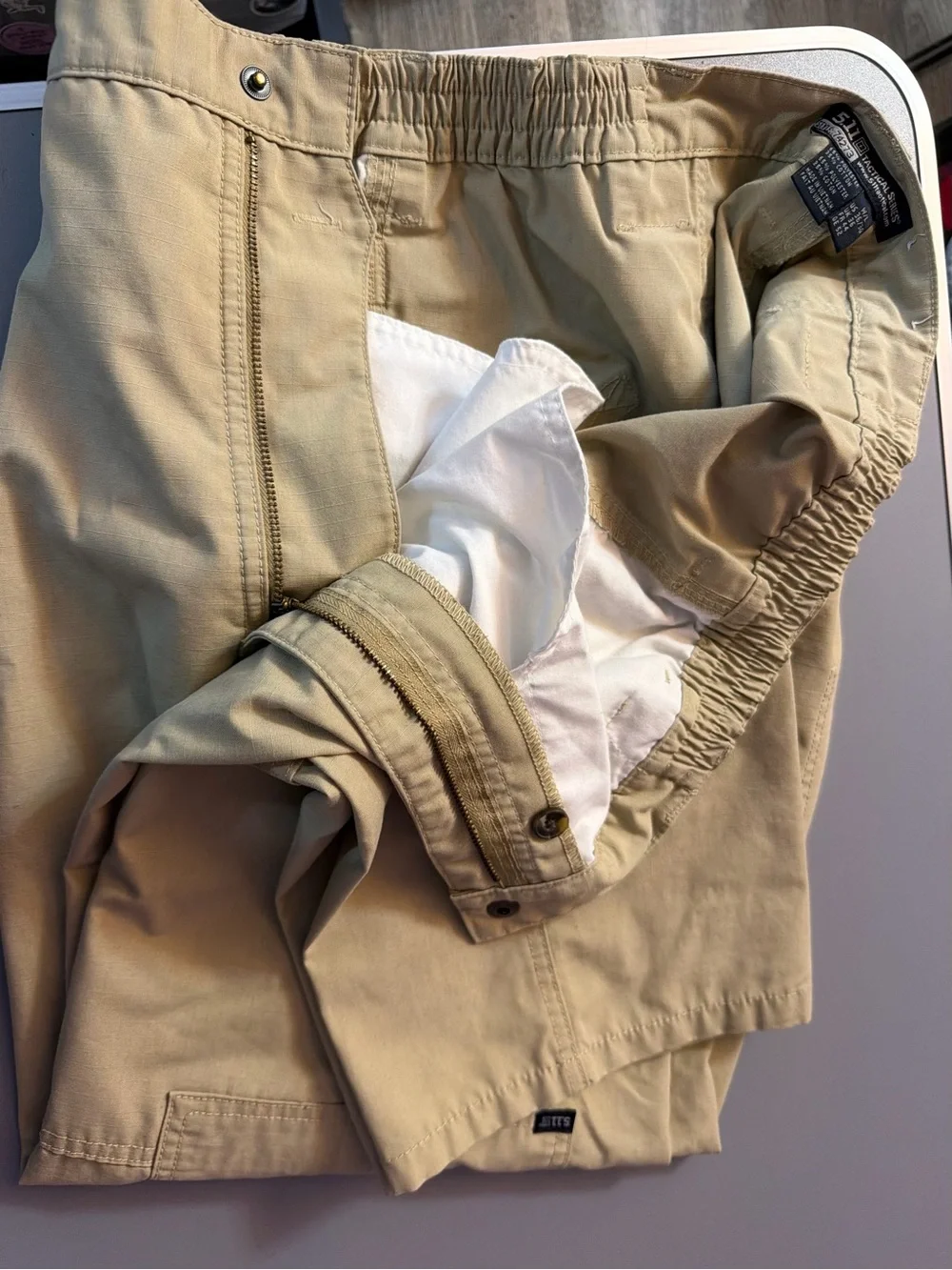 5.11 Tactical Light Tan Cargo Pants with Utility Pockets